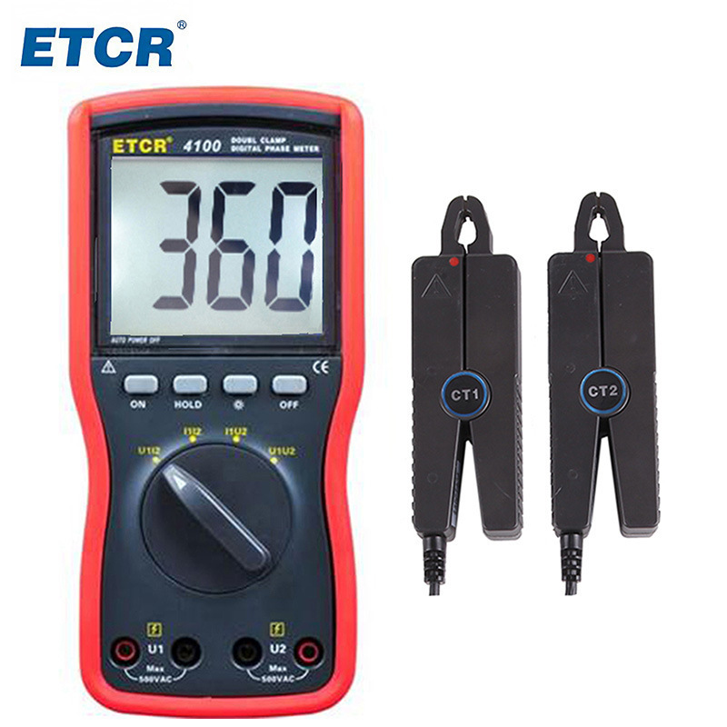 ETCR4100 数字双钳相位表 相位角测试