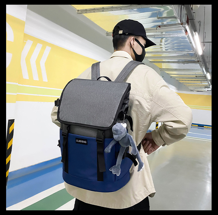 Backpack Korean Fashion Rucksack College Student School Bag Trend Travel Bag Computer Bag display picture 7