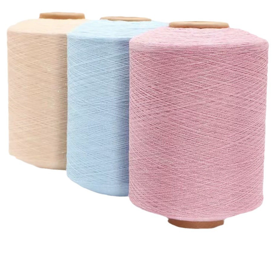 Пряжа Fancy Yarn Zhenghong 24NM/1 — Золото и серебро лёд, 77% вискоза 15% нейлон 8% PET, весна/лето