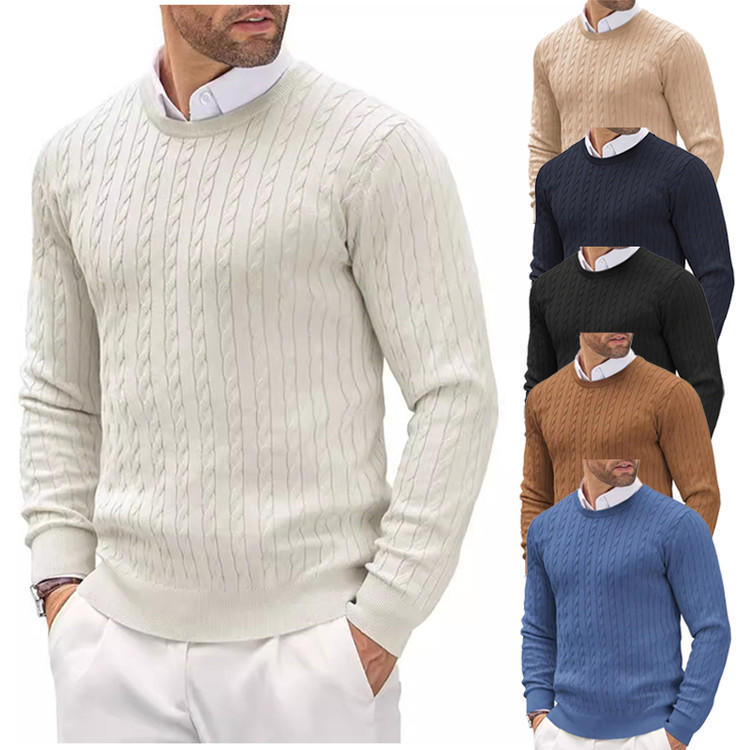 demi-season solid color casual universal knitted sweater with a…