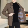 8808 Brown Spring and Autumn Single Short Style