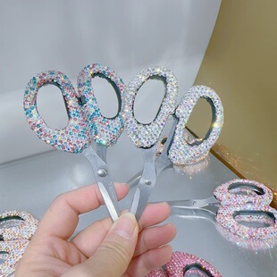 Sticky Diamond Office Stationery Set Korean Style Sticky Diamond Stapler Scissors Stationery