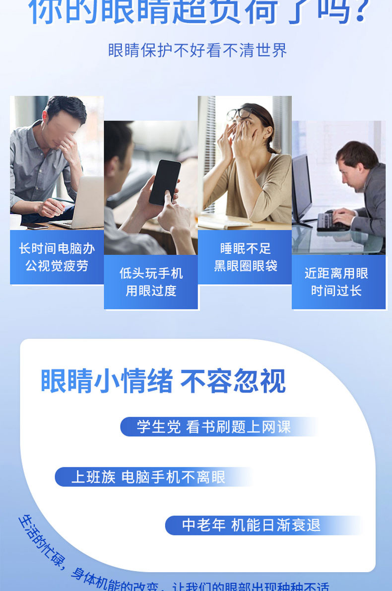 Custom Eye Drops Eye Ointment Eye Patch Set for Eye Fatigue Dryness OEM Private Label preparation