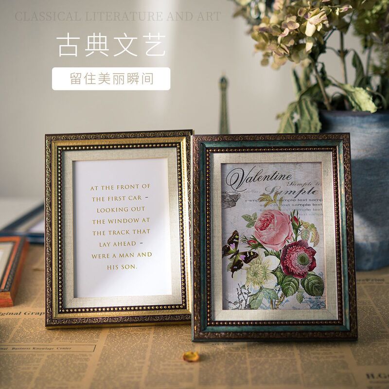 Photo Frame Display Stand 5/6/7/8/10/A 4inch Picture Frame for Living Room, Study, Bedroom, Wooden Decorative Ornament