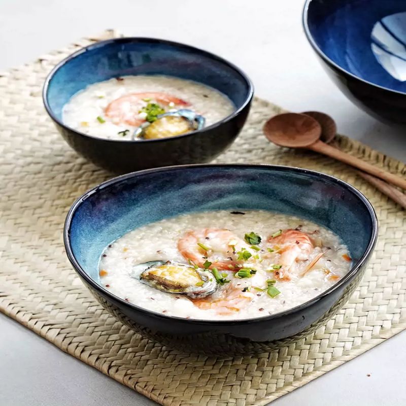 Cuencos de sopa de color europeo de color esmalte transfronterizo cuencos de arroz irregulares de cerámica cuencos de ensalada de frutas cuencos de ramen grandes