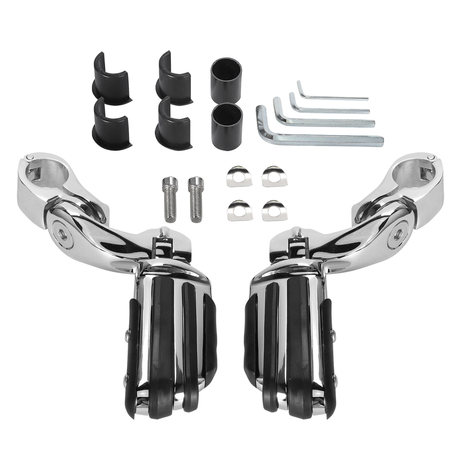 Universal Motorcycle and Electric Vehicle Footrests, Bumper Guard Bars, Rest Footrests, Short Brackets, Harley Indian Accessories