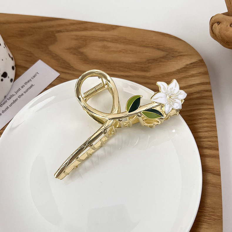 Sweet Women'S Flowers Alloy Stoving Varnish Hair Claws display picture 4