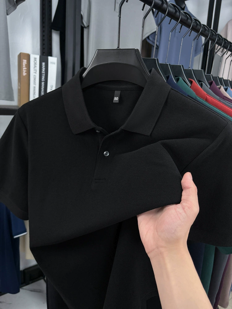 Cotton summer solid base polo, 100% cotton, with short sleeve