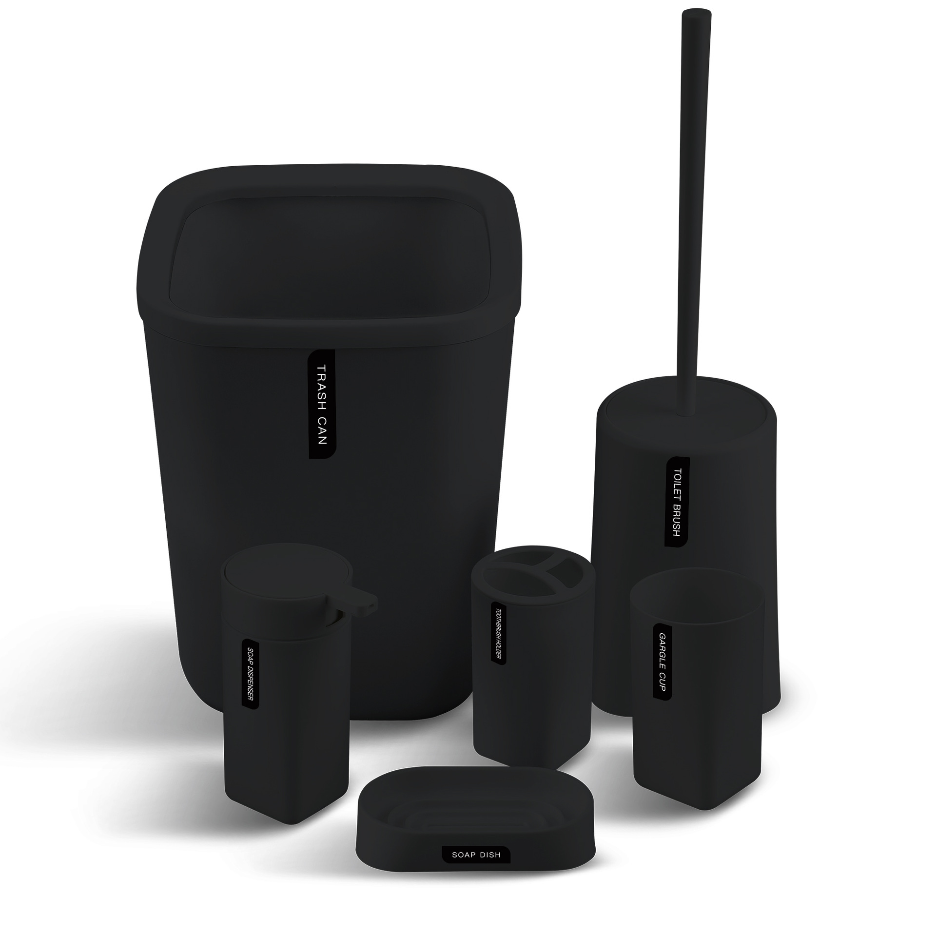 Suministros de baño conjunto de seis piezas Tianyuan lugar enjuague bucal Taza cepillado rack caja de jabón Baño de almacenamiento traje de baño de lavado