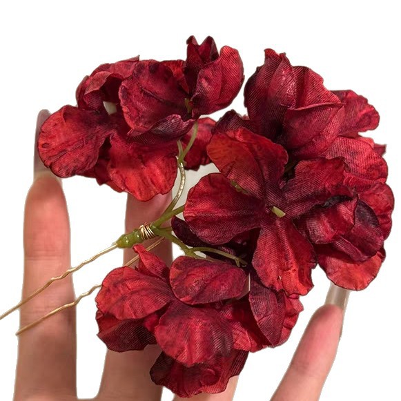 Ethnic red hairgrip for bride