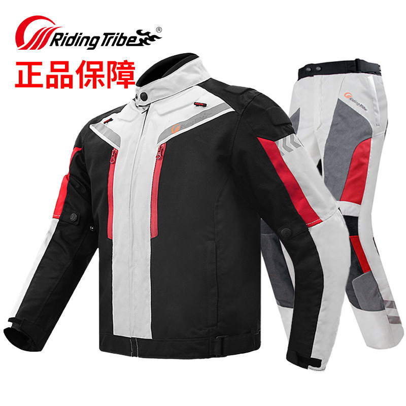 Summer Motorcycle Riding Suit Men's and Women's Reflective Breathable Trendy Men's Mesh Motorcycle Suit Jacket Waterproof Racing Suit