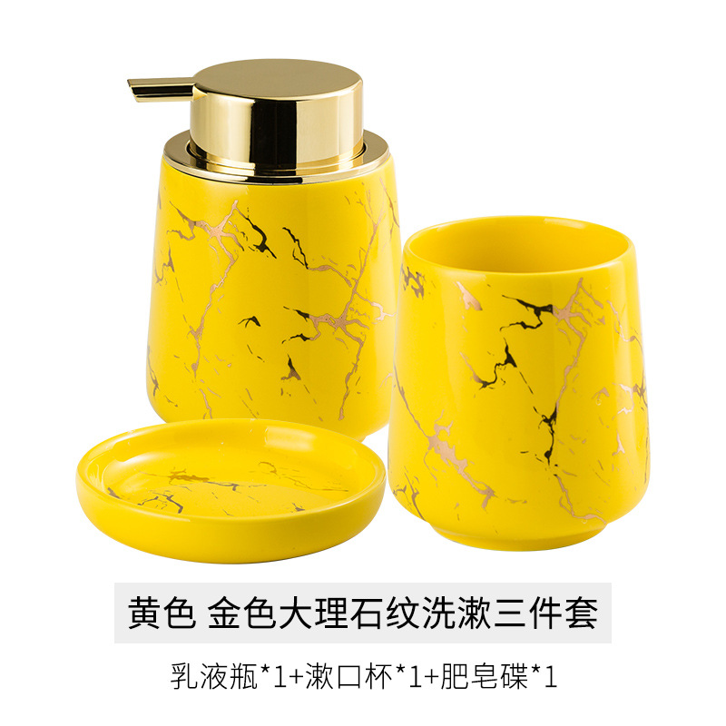 Conjunto de tres piezas amarillo brillante de lujo ligero