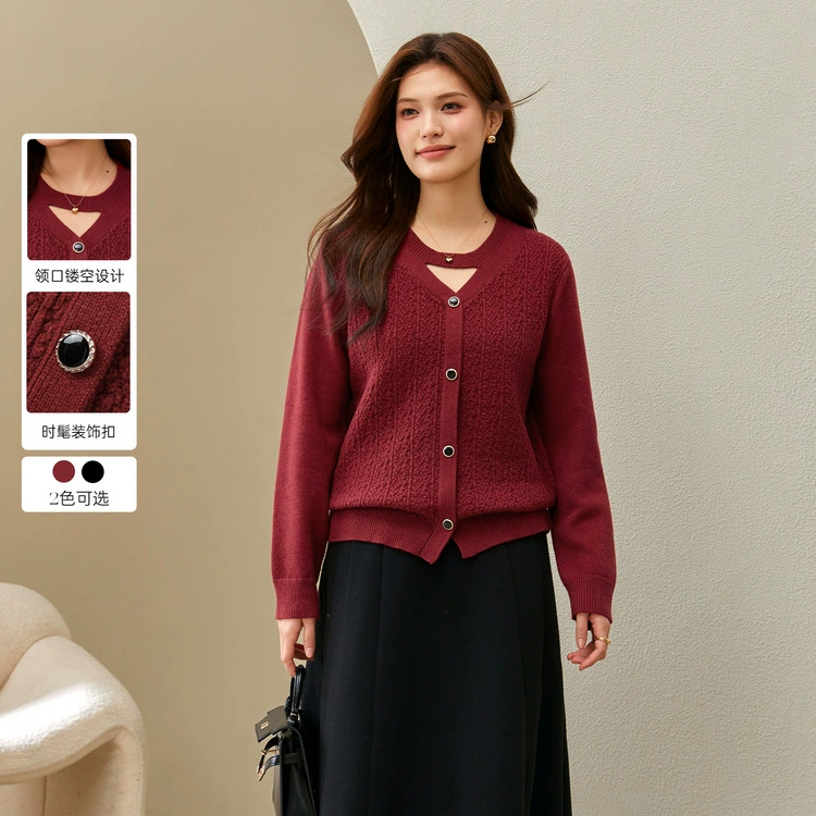 [Конструктор с полым декольте, дикий свитер] Полосатый большой размер женский толстый mm2025 весенний новый