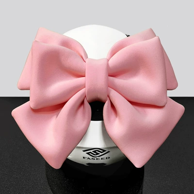 Helmet, Electric Vehicle, Female, Motosiklet dəbilqələri - one-size-fits-all-light-pink-double-layer-luxury-bow-velcro