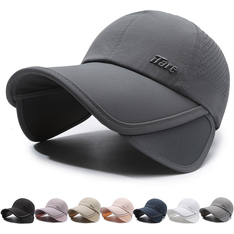 New Sunscreen Adjustable Sports Face Covering Sun Women Summer Outdoor Big brimmed Fishing Duck Tongue Hat for Men_voghion.com