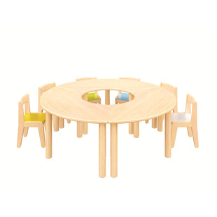 Le Forest·Simple Round Leg Curved Table Combination (Large)