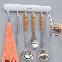 Bathroom Hooks without Drilling Strong Adhesive Strip Hook Toilet Towel Rack Clothes Hook Wall Mounted Wall Bathroom