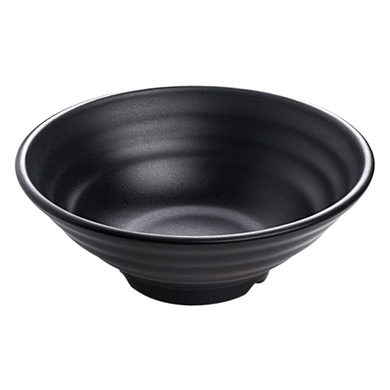 Negro grande de porcelana de imitación ramen tazón de plástico para el hogar comercial de porcelana de imitación resistente a la caída de plástico picante sopa caliente sopa de fideos en polvo tazón