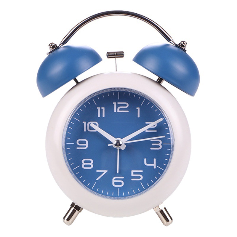 Reloj de timbre para el hogar de escritorio en forma de tambor Reloj despertador de escritorio creativo F18 para estudiantes silenciosos Relojes luminosos junto a la cama al por mayor