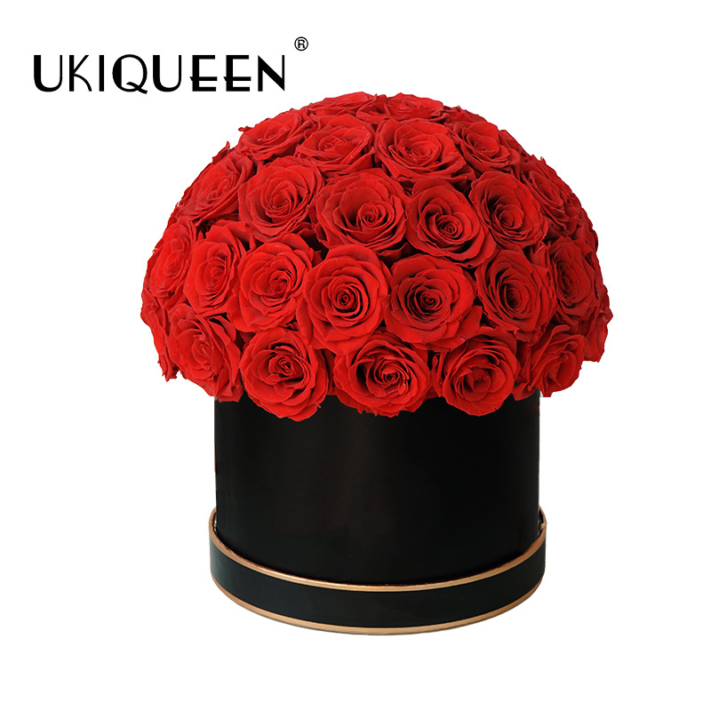 Fábrica personalizada inmortalidad flores cabeza de hongos abrazar bucket ramo regalo de San Valentín amazon adornos hechos a mano