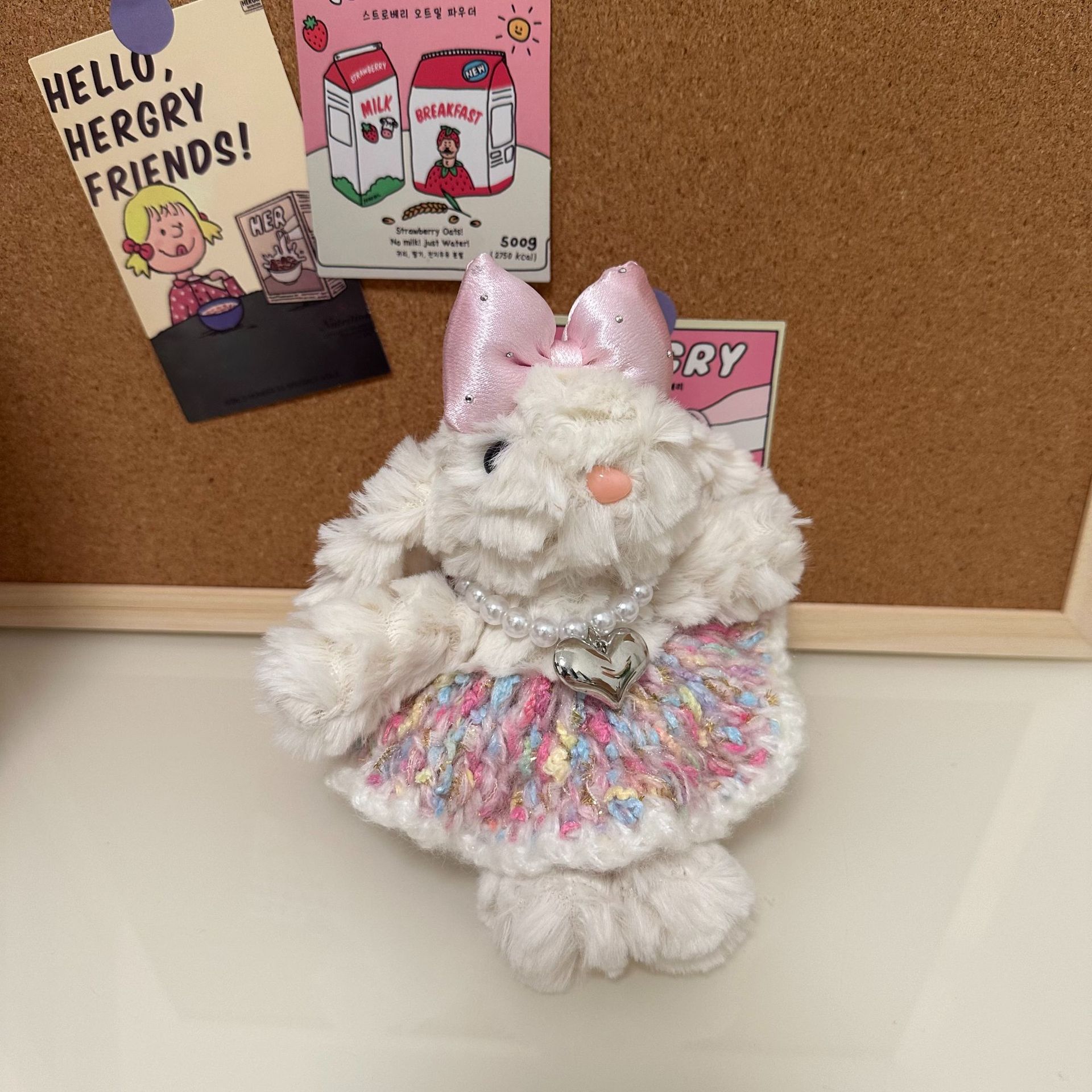 243g Weight Bag Charms Bag Accessories Type 1 Piece Quantity Holiday, Daily Occasion Plush Material Rabbit Pattern Cartoon Style, Cute Style 1 Piece Plush Rabbit Bag Charms 1