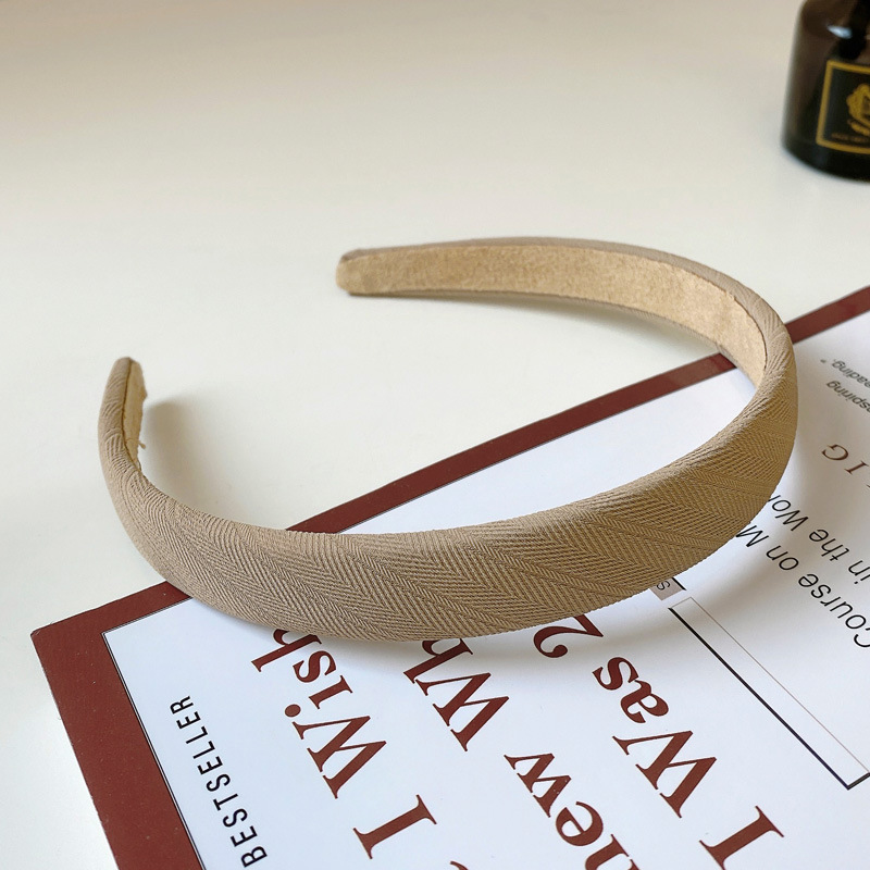 Khaki oblique lines-hairband