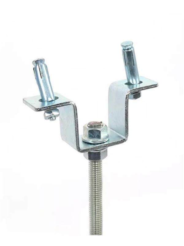 Acero inoxidable galvanizado en palabras fijación de suspensión montar hebilla tornillo tubo de suspensión de techo tipo abrazadera de tubo de suspensión de código cuadrado image 4