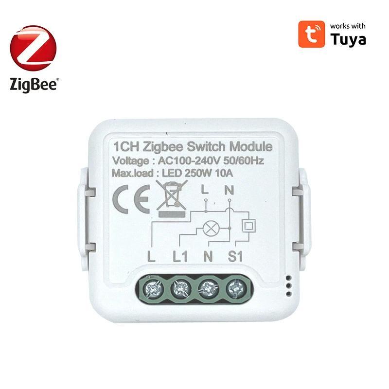 Умное устройство Tuya Tuya Zigbee ВЫКЛ/ВКЛ MINI 1-канальный/2-канальный ноль-огне двойного управления скрытая переключатель модификации