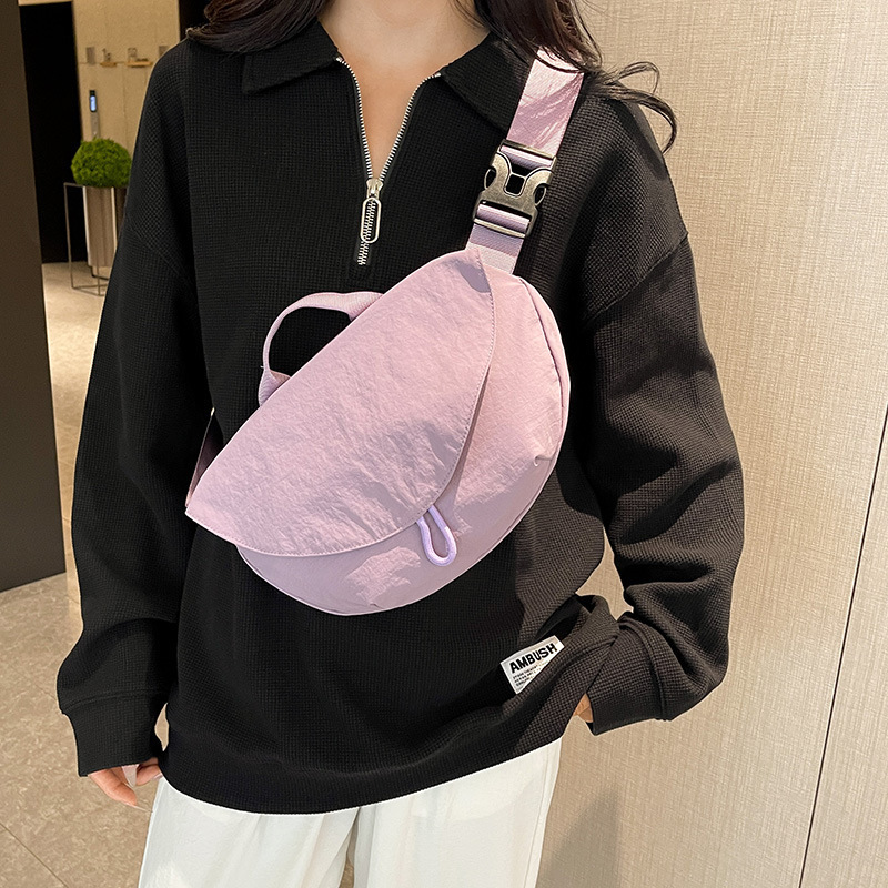 刺繍マグネットバッグ日本式高颜値斜めショルダーナイロン布バッグ小衆デザイン百合質感餃子バッグ|undefined