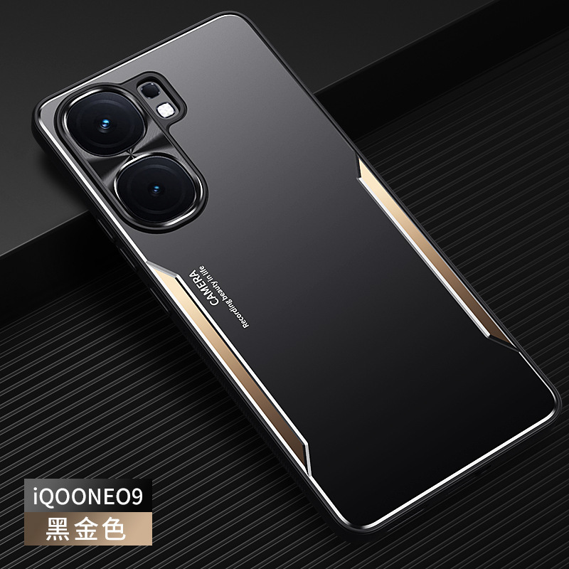 Suitable for iQOOneo9 phone case neo9SPro new metal frosted back all-inclusive drop-proof silicone protective case