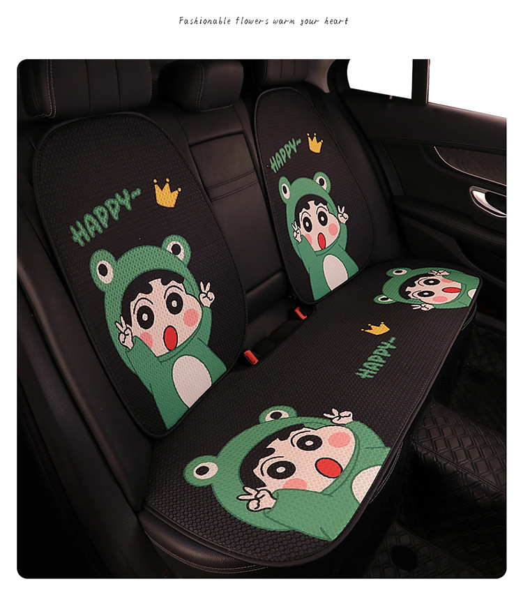 Cute Cartoon Crayon Shin New Car Seat Cushion Four Seasons Universal Cyber Popular Half Bag Seat Cover Women's Seat Cushion Winter Seat Cover