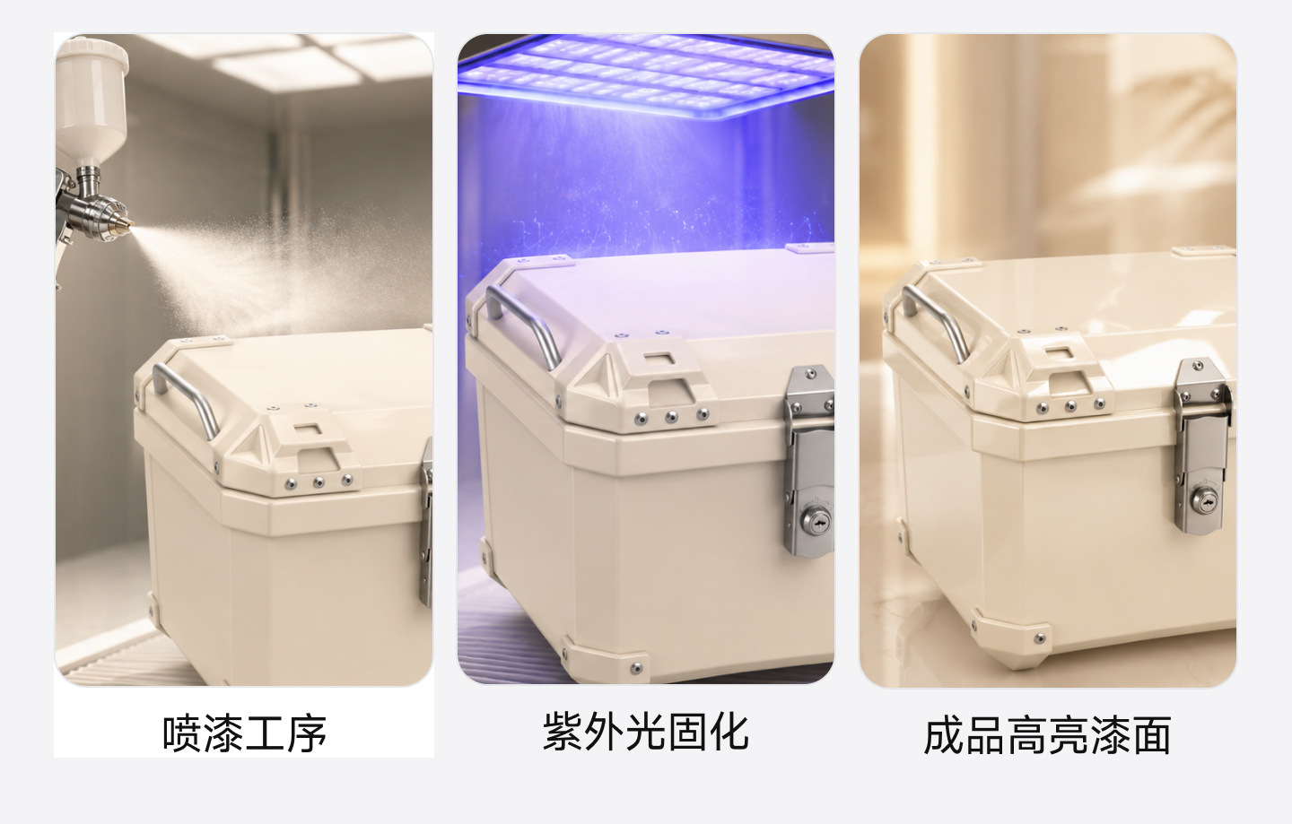 Motorcycle tail box 45L/36L, super large capacity, made of ABS material, universal quick-release design, thickened electric bike trunk