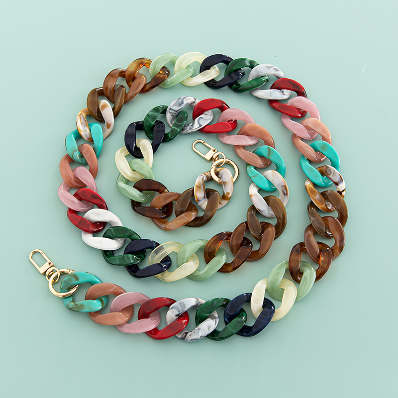 1 Piece Acrylic Color Block bag Mood Chain display picture 6