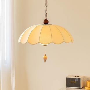 French Medieval Fabric Restaurant Chandelier Master Bedroom Lamp High-End Retro Warm Romantic Petal Lamp Casa Lighting