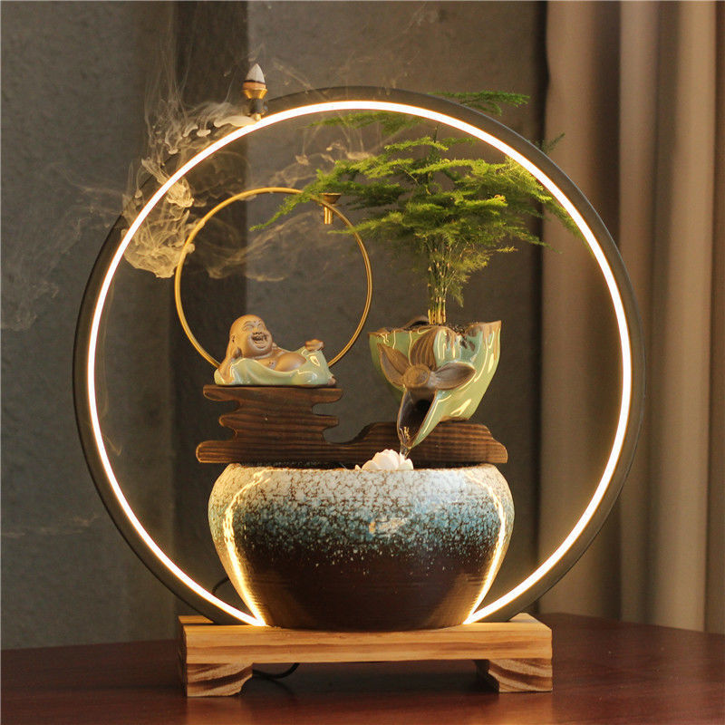 The opening gift Water filter Decoration gift TV cabinet Office New Chinese style ceramics Buddhist mood a living room Soft loading