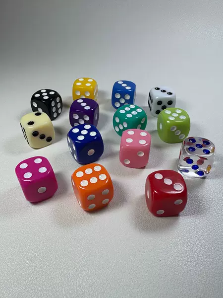 Brand New Solid Color 14mm Colorful Solid Color Rounded Corner Tabletop Game Role-Playing Game Entertainment Teaching Accessory Acrylic Small Dice