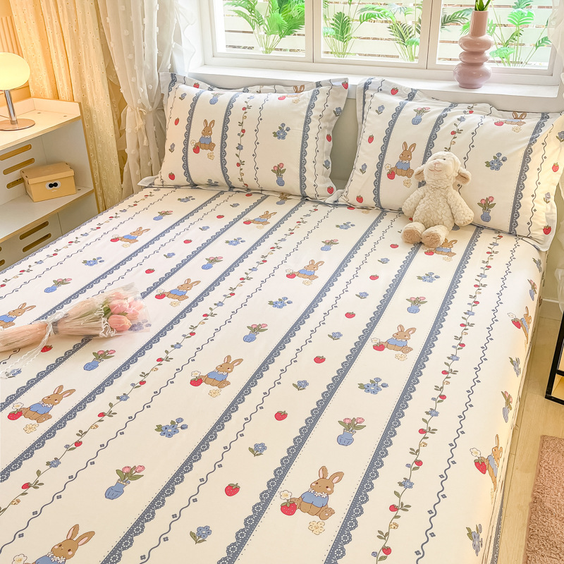 Nuevo estilo 2025 sábanas de algodón puro pieza individual 100 algodón 2025 nuevo conjunto de tres piezas para un dormitorio universal de cuatro estaciones