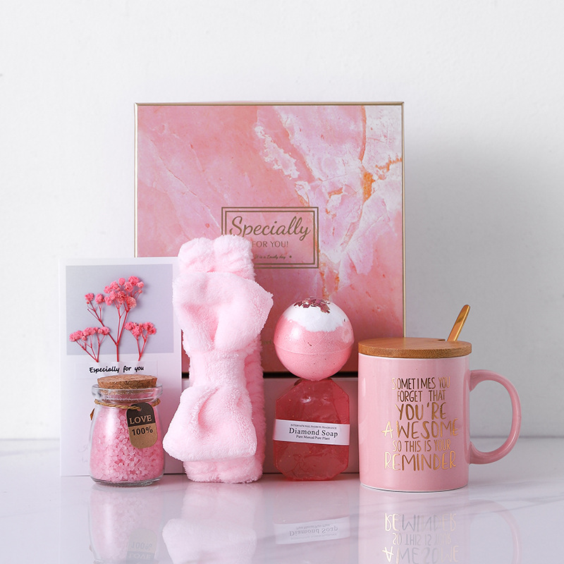 Amazon taza de cerámica transfronteriza con cubierta de bambú y cuchara de regalo, taza de café, regalo del Día de la Madre de alto valor facial