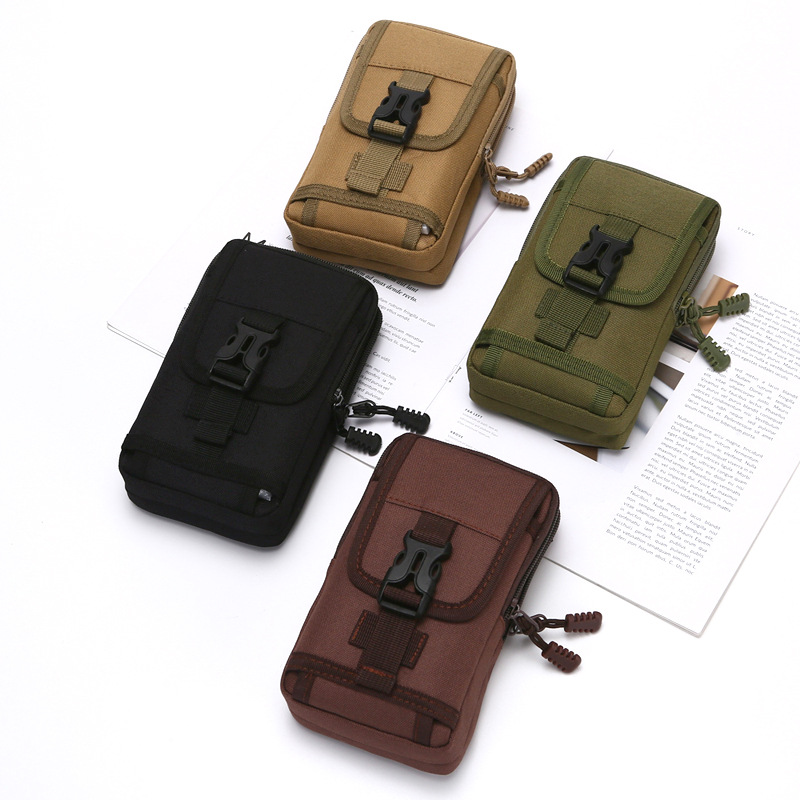 Men's Solid Color Oxford Cloth Lock Clasp Phone Wallets display picture 6