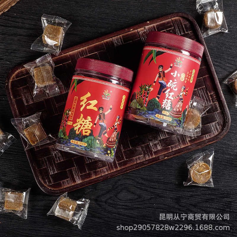 Yunnan Qiaojia Small Bowl Brown Sugar Pure Sugarcane Juice Individually Wrapped Jar 368g quality and texture