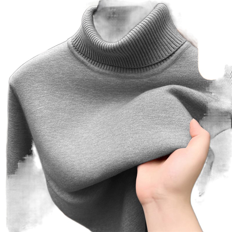가을 겨울용 남성용 원피스 벨벳 터틀넥 스웨터 벨벳과 두꺼운 베이스 스웨터 따뜻한 니트 스웨터 내부 스웨터 라인 SZ