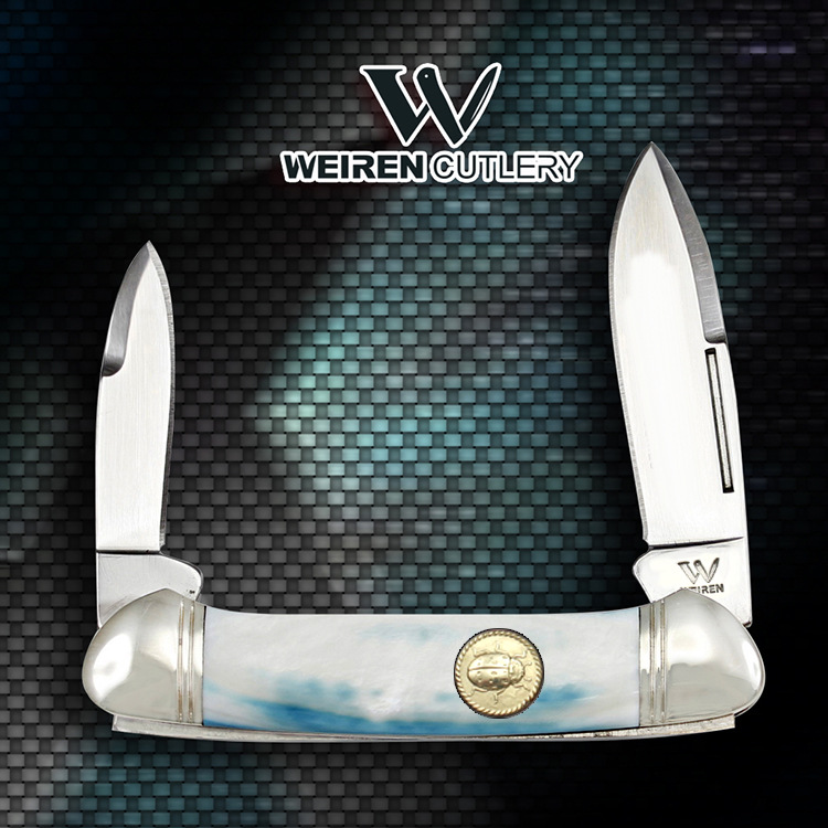 口袋刀 礼品刀 手工收藏刀 工艺刀 户外折刀 折叠刀 双开刀贝壳刀