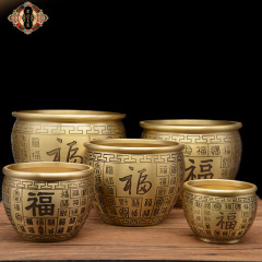 宏達 黃銅大號銅缸  百福銅缸 批發禮品銅缸擺件