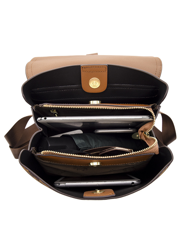 Backpack 2025 New Women's Light Luxury Large Capacity Soft Leather Travel Backpack Casual Fashion Travel Burden-Reducing Women's Bag