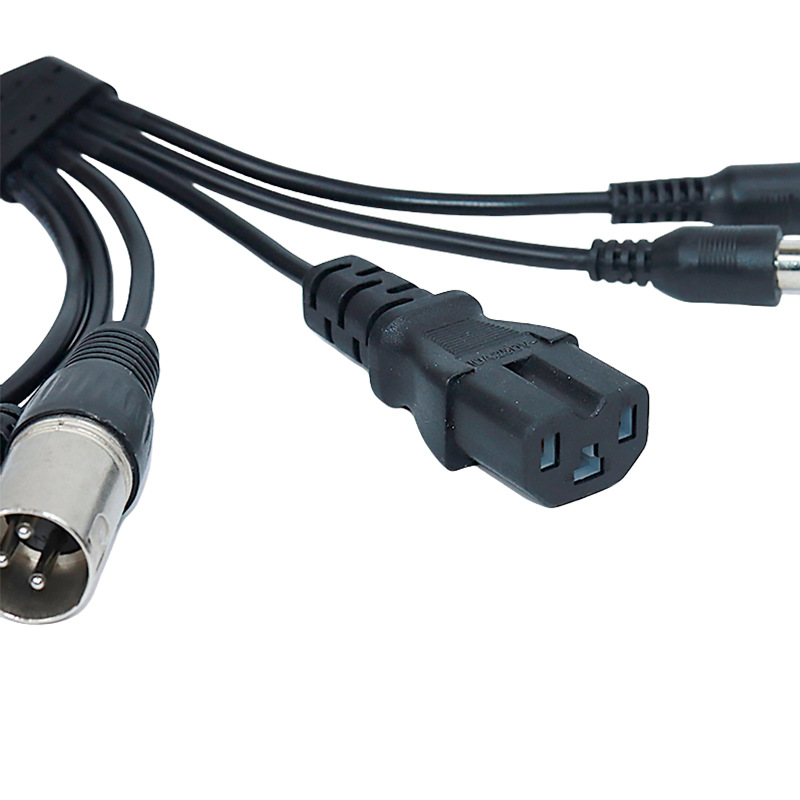 Adaptador de alimentación de CC uno dividido seis patina equilibrada bicicleta eléctrica cargador a prueba de agua conector de cable 42V