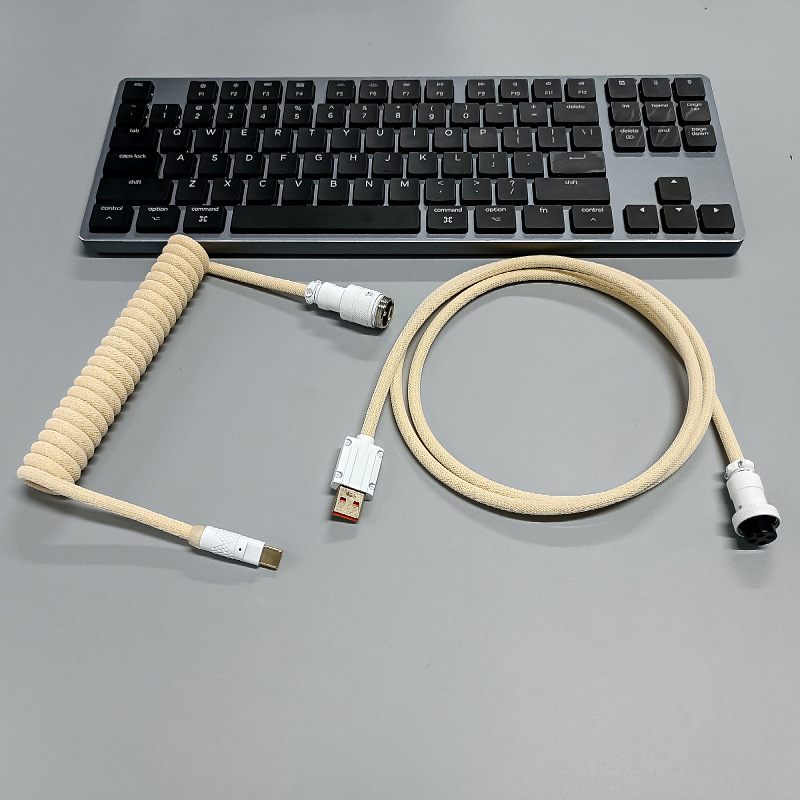 8 18K 磁気軸メカニカルキーボードラインキーボードライン航空プラグインラインスプリングライン電源コードカスタマイズラインゲームデータケーブル|undefined