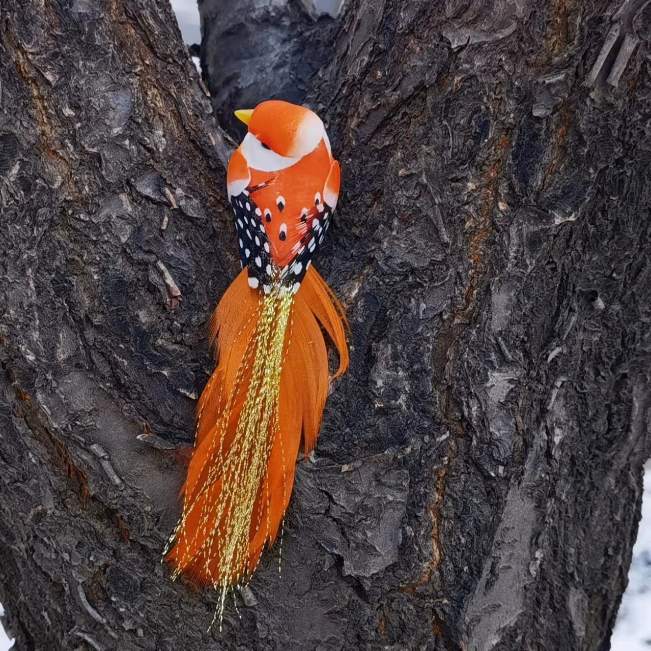 Новые имитационные пернатые птицы/золотая шелковая нить/пенистая птица поддельная птица, украшенная реквизит/трансграничная ссылка