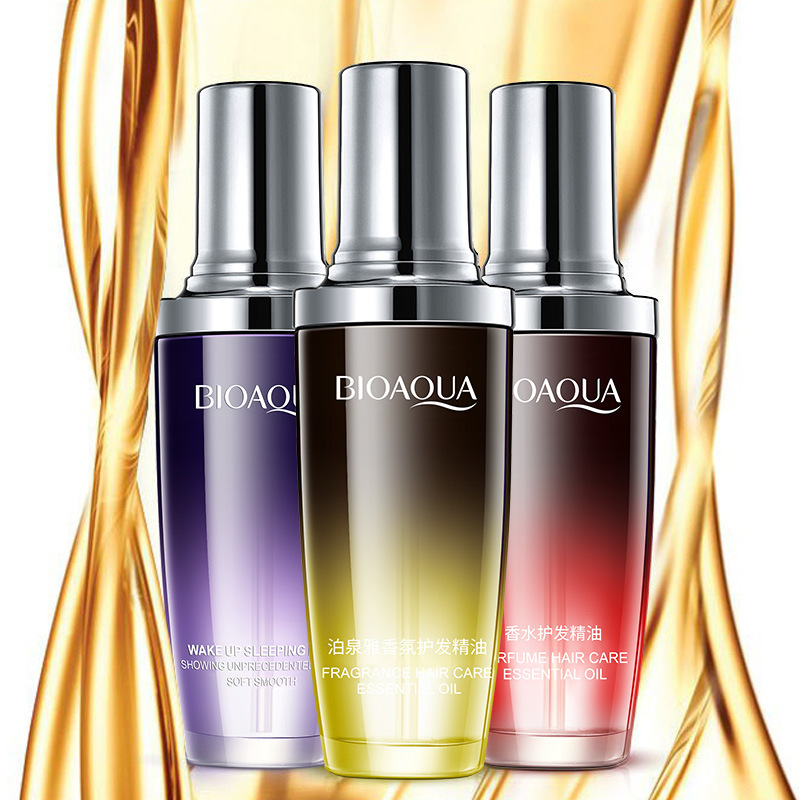 Poquuan Aromatic Hair Treatment Oil improves frizzy hair, moisturizes hair strands, makes hair smooth, leaves a fresh scent. Hair conditioner.