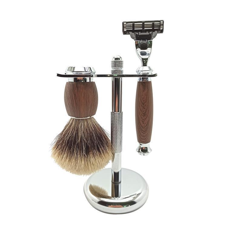 Manual Shaver old-fashioned Shaver suit shaving brush three-layer five-layer razor rack beard brush holder