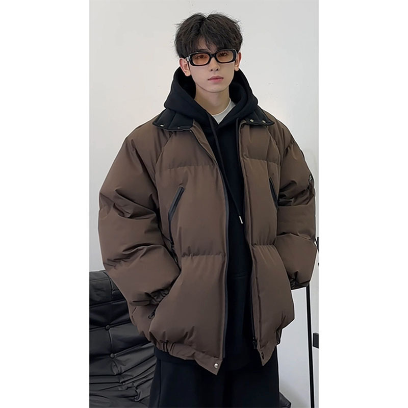 커피 툴링 MAILLARD 코튼 패딩 재킷 남성용 겨울 수직 칼라 한국식 웨어 빵 세트 미국식 두꺼운 재킷